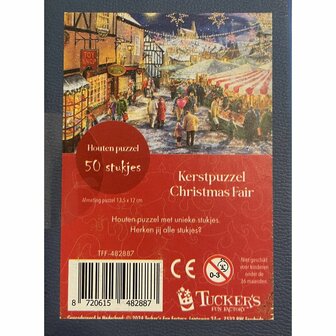 Houten kerstpuzzel Christmas Fair (50 stukjes) | Tucker&#039;s Fun Factory