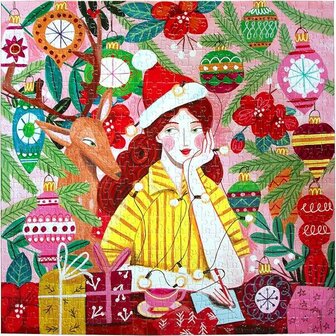 Kerstpuzzel Ms. Santa&#039;s Reindeer (500 stukjes) | Eeboo