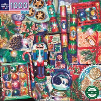Kerstpuzzel Christmas Decoration (1000 stukjes) | Eeboo