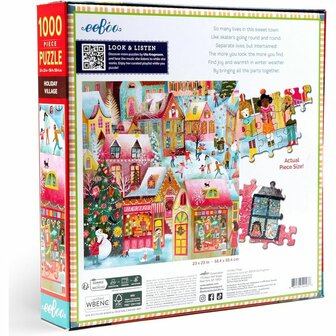 Kerstpuzzel Holiday Village (1000 stukjes) | Eeboo