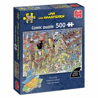 Jan van Haasteren &ndash; Trick or Treat (500) &ndash; Halloween Legpuzzel &ndash; Jumbo