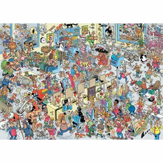Jan van Haasteren - Bij De Kapper - puzzel met 1000 stukjes - Jumbo