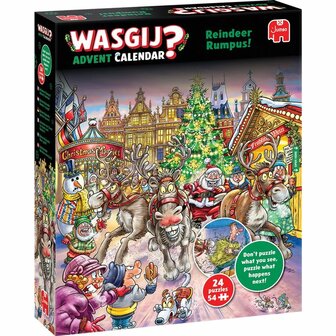 Wasgij Christmas Advent Kalender Reindeer Rumpus 2025 &ndash; Puzzel adventskalender &ndash; Jumbo