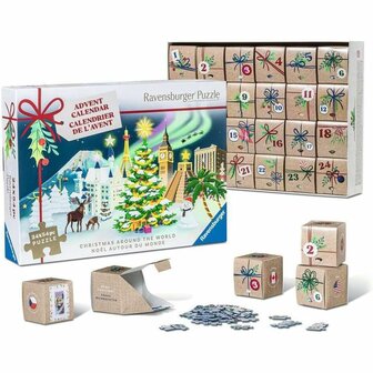 Christmas Around the World &ndash; Puzzel adventskalender 2025 &ndash; Ravensburger