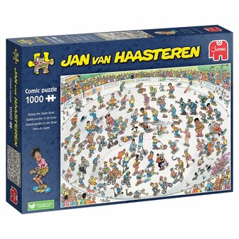 Jan van Haasteren &ndash; Skateboarden in de bowl (1000) &ndash; Legpuzzel &ndash; Jumbo