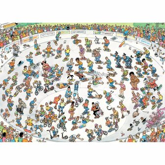 Jan van Haasteren &ndash; Skateboarden in de bowl (1000) &ndash; Legpuzzel &ndash; Jumbo