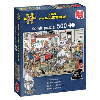 Jan van Haasteren &ndash; Wie is de volgende? (500) &ndash; Legpuzzel &ndash; Jumbo