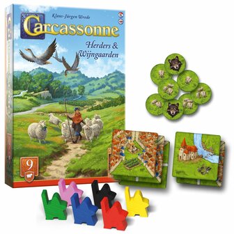 Carcassonne: Herders &amp; Wijngaarden &ndash; Uitbreiding 9 &ndash; 999 Games