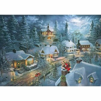 Santa&#039;s Silent Night (Thomas Kinkade) &ndash; Legpuzzel (1000) &ndash; Schmidt Spiele