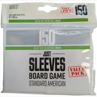 Standard American Card Game Sleeves (59x91 mm) 150 stuks - Just Sleeves &ndash; Kaarthoesjes &ndash; Gamegenic