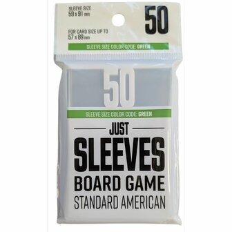 Standard American Card Game Sleeves (59x91 mm) 50 stuks - Just Sleeves &ndash; Kaarthoesjes &ndash; Gamegenic