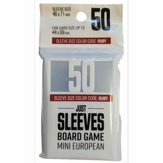 Mini European Card Game Sleeves (46x71 mm) 50 stuks - Just Sleeves &ndash; Kaarthoesjes &ndash; Gamegenic