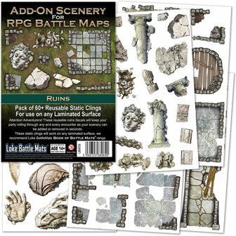 Add-On Scenery for RPG Battle Maps: Ruins &ndash; Sceneryset &ndash; Loke Battle Mats