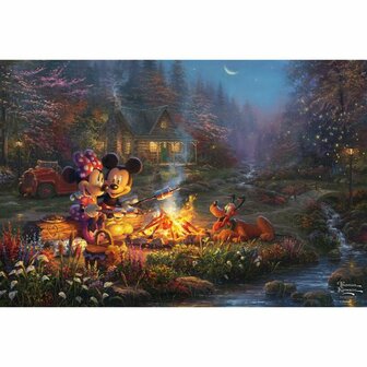 Disney: Mickey and Minnie Sweetheart Campfire &ndash; Thomas Kinkade (200) &ndash; Legpuzzel &ndash; Schmidt Spiele
