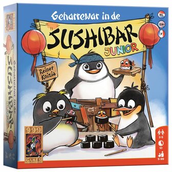 Geharrewar in de Sushibar Junior &ndash; dobbelspel &ndash; 999 Games