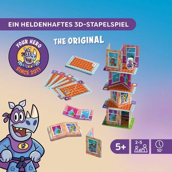 Rhino Hero: The Original (5+) &ndash; behendigheidsspel &ndash; Haba
