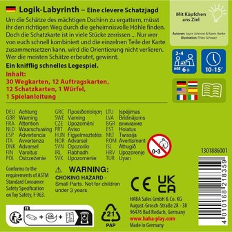 Logik-Labyrinth (6+) &ndash; Kaartlegspel &ndash; HABA