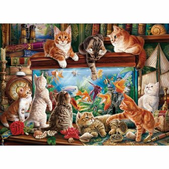 Cats By The Aquarium - Smart Cut Puzzel 1000 Stukjes &ndash; Eurographics