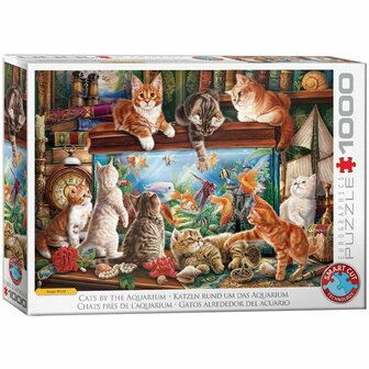 Cats By The Aquarium - Smart Cut Puzzel 1000 Stukjes &ndash; Eurographics