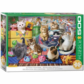 Kittens Playtime - Andrew Farley (500XL) &ndash; Legpuzzel &ndash; Eurographics