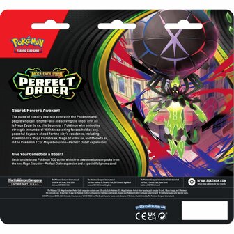 Pok&eacute;mon Mega Evolution Perfect Order 3 Pack Blister Chikorita &ndash; Trading Card Blister &ndash; The Pok&eacute;mon 