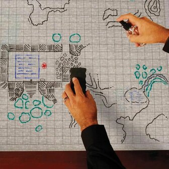 RPG Grid Mat (Stone) &ndash; RPG-speelmat &ndash; Enhance