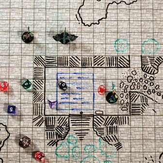 RPG Grid Mat (Stone) &ndash; RPG-speelmat &ndash; Enhance