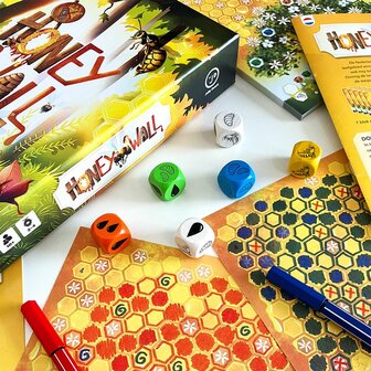 Honey Wall &ndash; Tactisch roll &amp; write-spel &ndash; Jolly Dutch