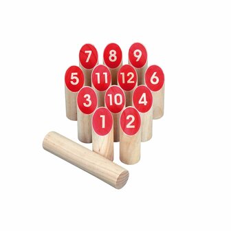 Number Kubb Game &ndash; Houten buitenspel met cijfers &ndash; Philos
