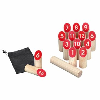 Number Kubb Game &ndash; Houten buitenspel met cijfers &ndash; Philos