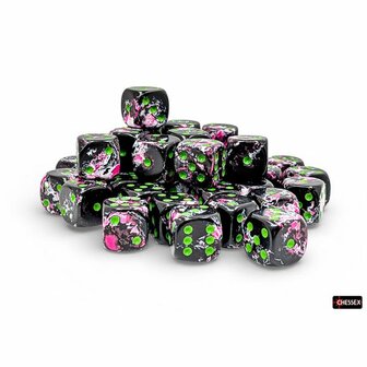 Brush Paintball Green D6 12 mm (36 stuks) &ndash; Dobbelstenen &ndash; Chessex