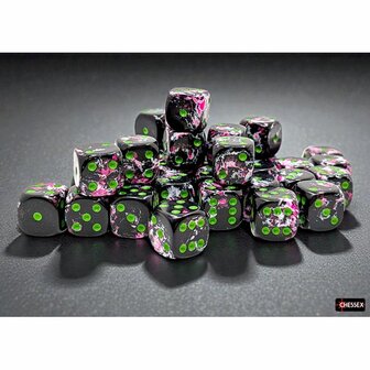 Brush Paintball Green D6 12 mm (36 stuks) &ndash; Dobbelstenen &ndash; Chessex