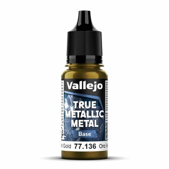 Greenish Gold 18 ml - True Metallic Metal Base &ndash; Metallic acrylverf &ndash; Vallejo