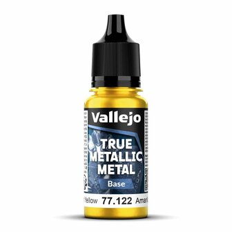 Radiant Yellow 18 ml - True Metallic Metal Base &ndash; Metallic acrylverf &ndash; Vallejo