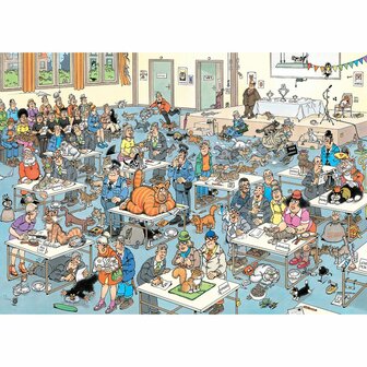 Jan van Haasteren - De Kattenshow (1000) &ndash; Legpuzzel &ndash; Jumbo