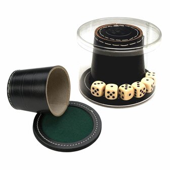 Luxe Dobbelbeker set met deksel &ndash; Dobbelbeker set &ndash; Hot Games