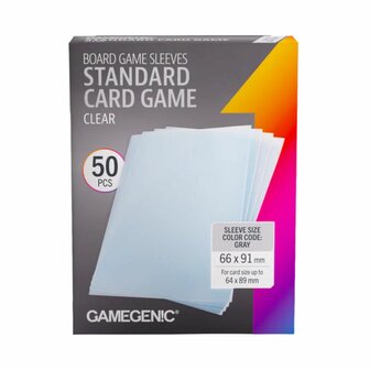 Gamegenic Board Game Sleeves Clear Standard Size (66x91mm) &ndash; Kaarthoesjes &ndash; Gamegenic