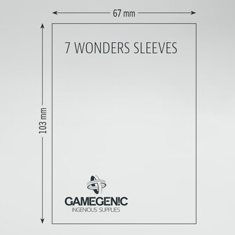 Gamegenic Board Game Sleeves (80) Clear 7 Wonders Size (67x103mm) &ndash; Kaarthoesjes &ndash; Gamegenic