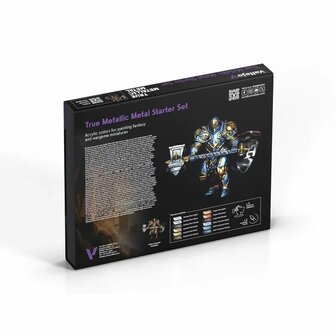 True Metallic Metal Starter Set &ndash; Metallic Acrylverfset &ndash; Vallejo