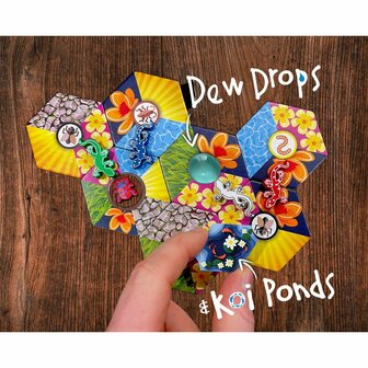 Garden Geckos with Dew Drops &amp; Koi Ponds Expansion &ndash; Tegellegspel &ndash; Tin Robot Games