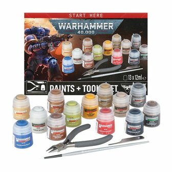 Warhammer 40,000 Paints + Tools Set &ndash; Verf- en gereedschapsset &ndash; Games Workshop