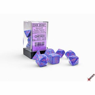 Speckled Purple Passion Polydice (7 Stuks) &ndash; Polydice-dobbelstenen &ndash; Chessex