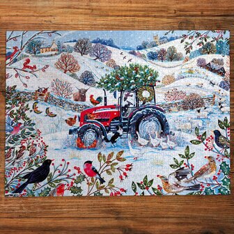 Festive Farm 1000 stukjes &ndash; Gibsons kerstpuzzel