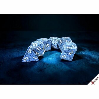 Speckled Ocean Stone Polydice 7 stuks &ndash; Chessex dobbelstenset