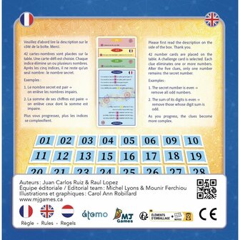 Secret Numbers &ndash; Kaartspel &ndash; MJ Games