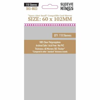 Space Alert Compatible Sleeves 60x102mm &ndash; Kaarthoezen &ndash; Sleeve Kings