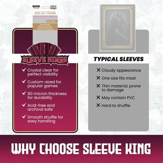 Space Alert Compatible Sleeves 60x102mm &ndash; Kaarthoezen &ndash; Sleeve Kings