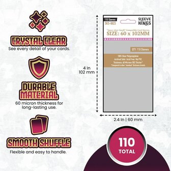 Space Alert Compatible Sleeves 60x102mm &ndash; Kaarthoezen &ndash; Sleeve Kings