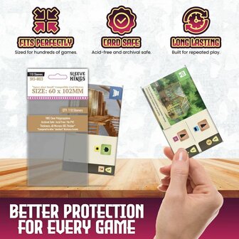 Space Alert Compatible Sleeves 60x102mm &ndash; Kaarthoezen &ndash; Sleeve Kings