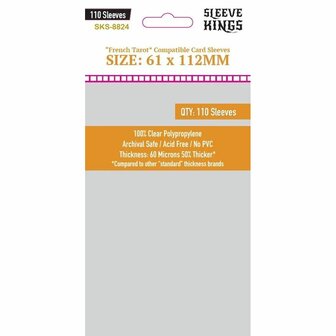 French Tarot Sleeves 8824 (61x112mm) &ndash; Kaarthoezen &ndash; Sleeve Kings